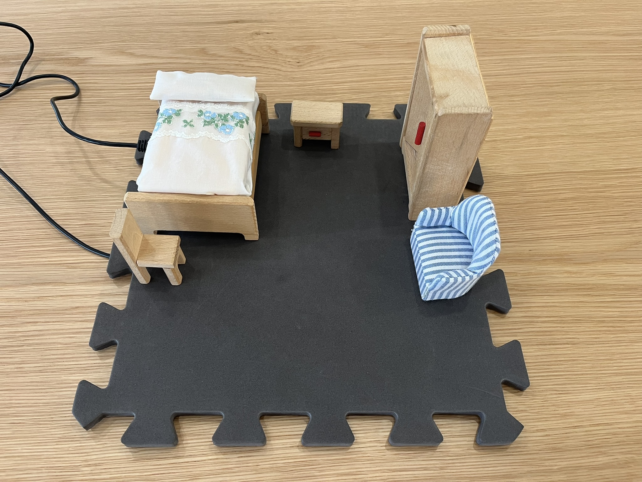 Physical mock-up of a geriatric room